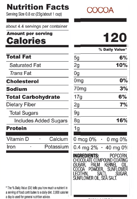 Cocoa Popcorn 3.6Oz - Image 3